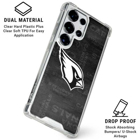 NFL Arizona Cardinals Black & White Galaxy S25 Ultra Clear Case